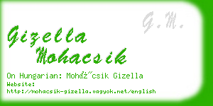 gizella mohacsik business card